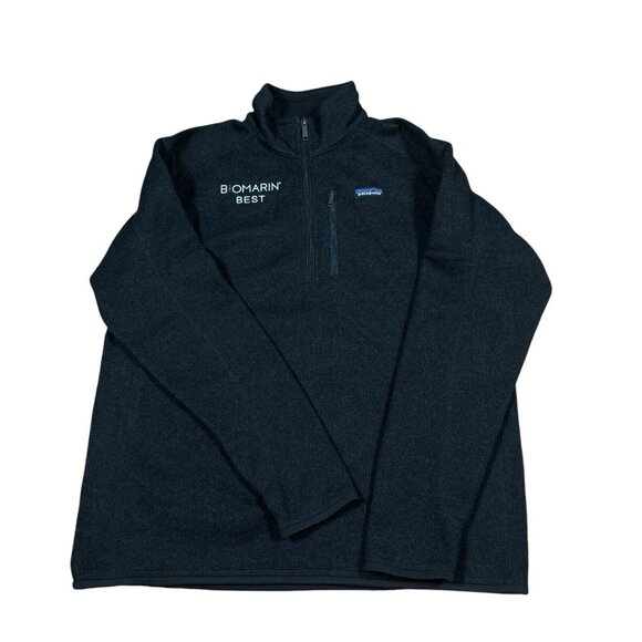 Patagonia 1/4 Zip Better Sweater Charcoal Gray Fleece Jacket w Logo Men's Sz XL - Picture 3 of 10